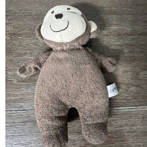 Carter's Baby Brown MONKEY Plush Rattle‎ - Picture 1 of 5